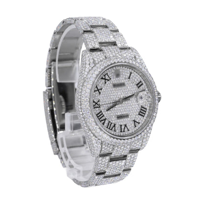 41mm Stainless Steel White Gold DateJust Oyster Band