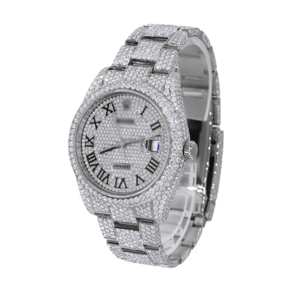 41mm Stainless Steel White Gold DateJust Oyster Band