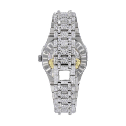 41mm Stainless Steel White Gold Royal Oak Studded Band